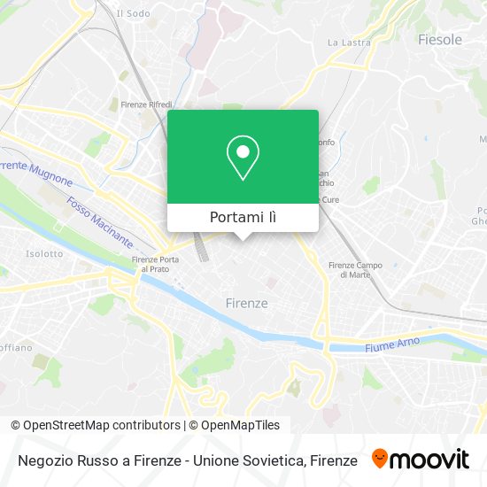 Mappa Negozio Russo a Firenze - Unione Sovietica