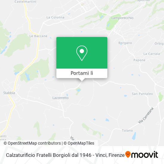 Mappa Calzaturificio Fratelli Borgioli dal 1946 - Vinci
