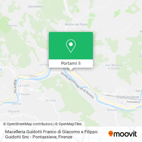 Mappa Macelleria Guidotti Franco di Giacomo e Filippo Guidotti Snc - Pontassieve