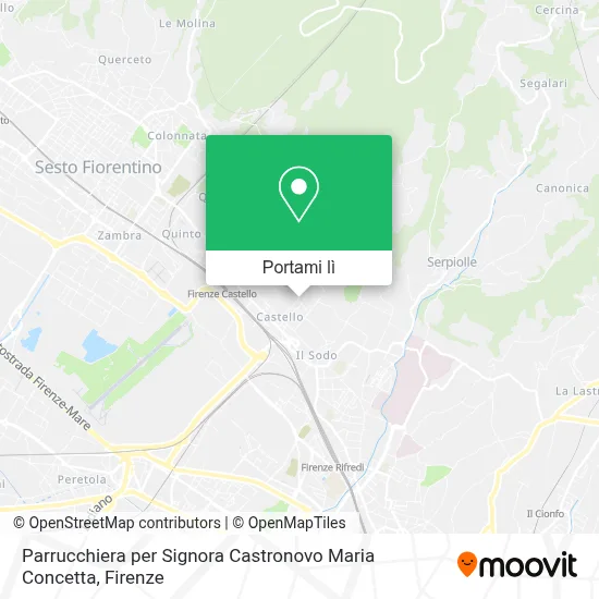 Mappa Parrucchiera per Signora Castronovo Maria Concetta