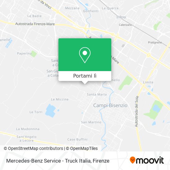 Mappa Mercedes-Benz Service - Truck Italia