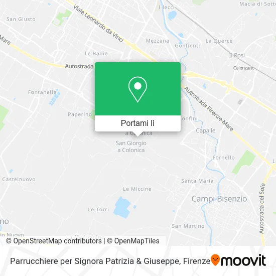 Mappa Parrucchiere per Signora Patrizia & Giuseppe