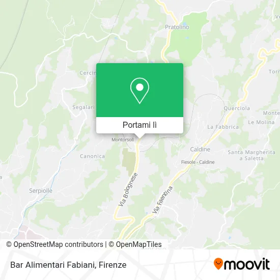 Mappa Bar Alimentari Fabiani
