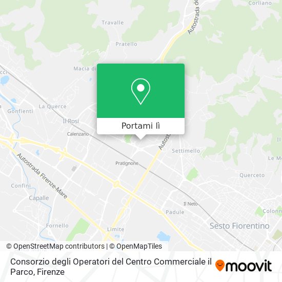 Mappa Consorzio degli Operatori del Centro Commerciale il Parco