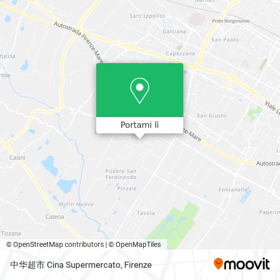 Mappa 中华超市 Cina Supermercato