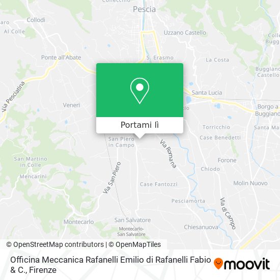 Mappa Officina Meccanica Rafanelli Emilio di Rafanelli Fabio & C.