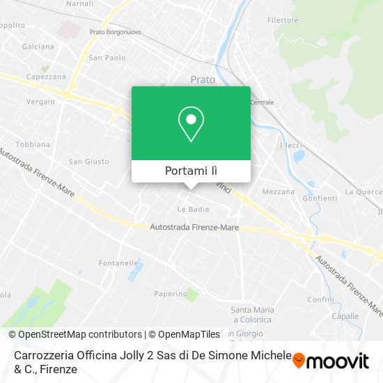 Mappa Carrozzeria Officina Jolly 2 Sas di De Simone Michele & C.