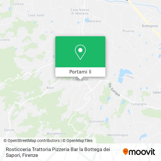 Mappa Rosticceria Trattoria Pizzeria Bar la Bottega dei Sapori