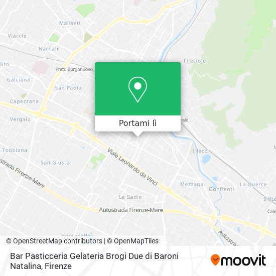 Mappa Bar Pasticceria Gelateria Brogi Due di Baroni Natalina