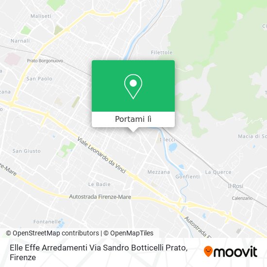 Mappa Elle Effe Arredamenti Via Sandro Botticelli Prato