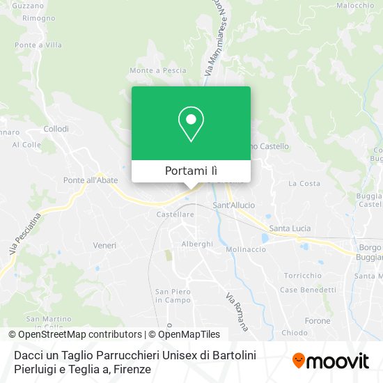 Mappa Dacci un Taglio Parrucchieri Unisex di Bartolini Pierluigi e Teglia a