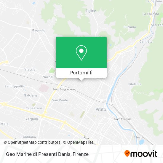 Mappa Geo Marine di Presenti Dania