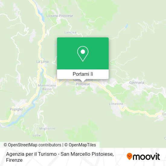 Mappa Agenzia per il Turismo - San Marcello Pistoiese