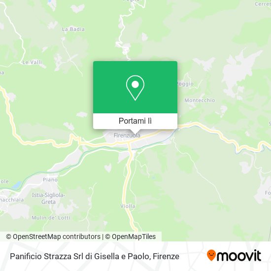 Mappa Panificio Strazza Srl di Gisella e Paolo