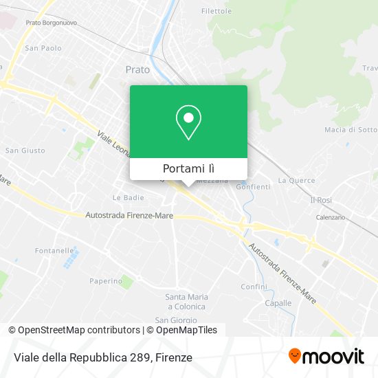 Mappa Viale della Repubblica 289