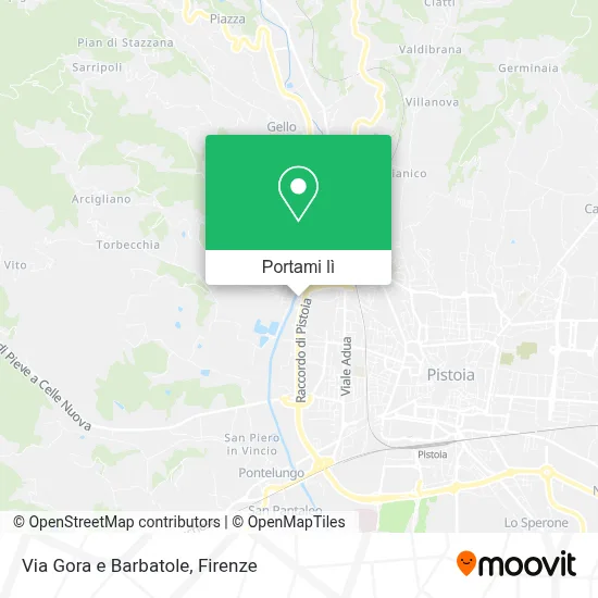 Mappa Via Gora e Barbatole