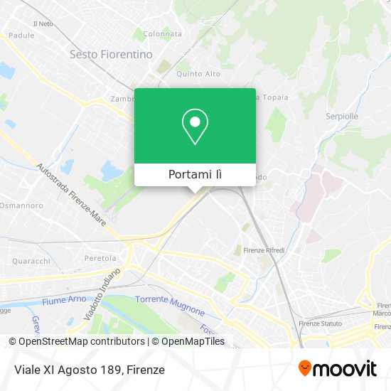 Mappa Viale XI Agosto 189