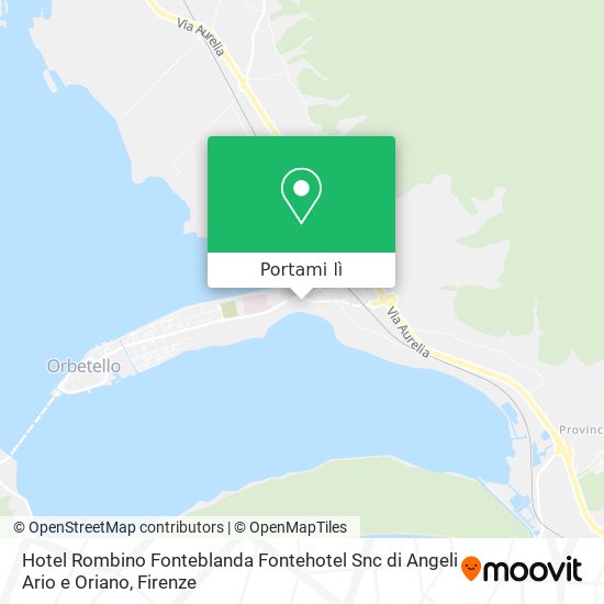 Mappa Hotel Rombino Fonteblanda Fontehotel Snc di Angeli Ario e Oriano