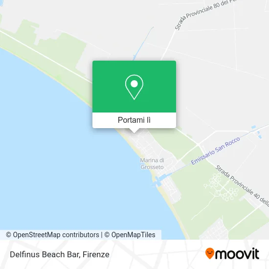 Mappa Delfinus Beach Bar