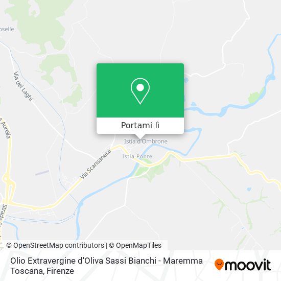 Mappa Olio Extravergine d'Oliva Sassi Bianchi - Maremma Toscana