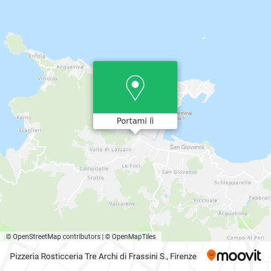 Mappa Pizzeria Rosticceria Tre Archi di Frassini S.