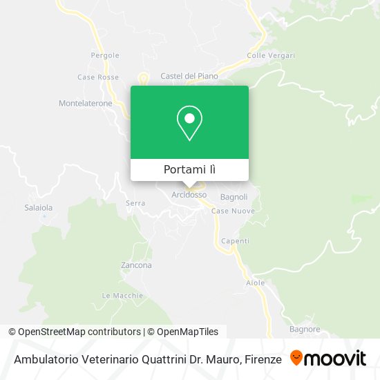 Mappa Ambulatorio Veterinario Quattrini Dr. Mauro