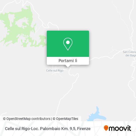 Mappa Celle sul Rigo-Loc. Palombaio Km. 9,5