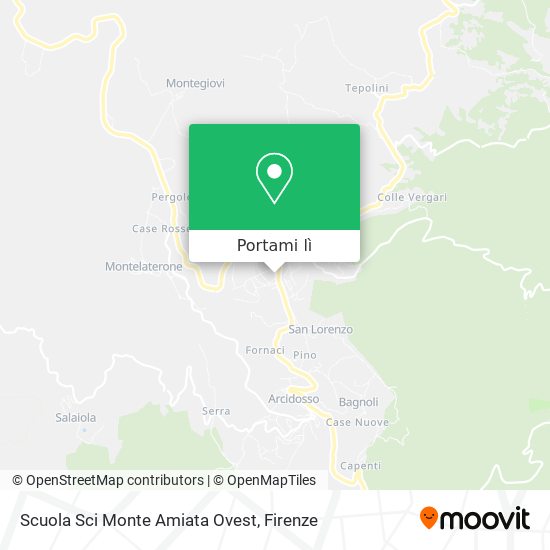 Mappa Scuola Sci Monte Amiata Ovest