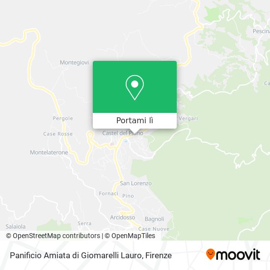 Mappa Panificio Amiata di Giomarelli Lauro