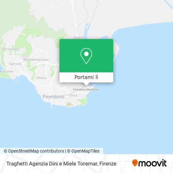 Mappa Traghetti Agenzia Dini e Miele Toremar