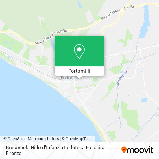 Mappa Brucomela Nido d'Infanzia Ludoteca Follonica