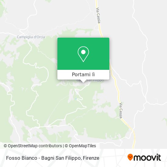 Mappa Fosso Bianco - Bagni San Filippo