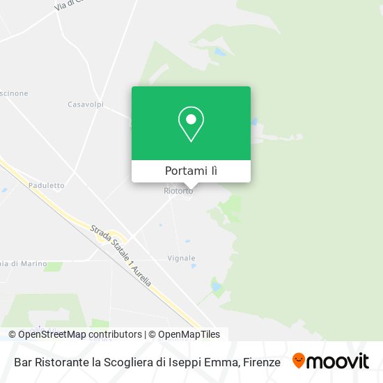 Mappa Bar Ristorante la Scogliera di Iseppi Emma