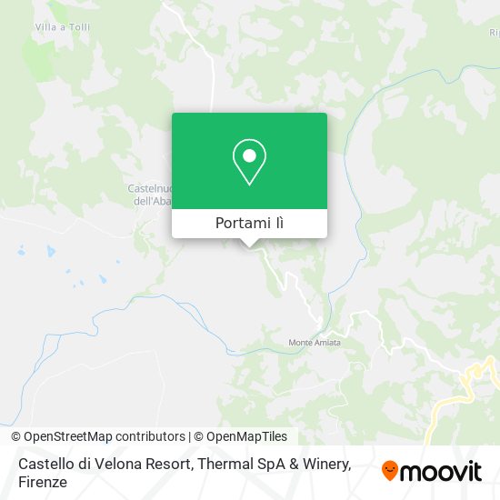 Mappa Castello di Velona Resort, Thermal SpA & Winery