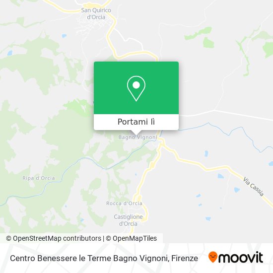 Mappa Centro Benessere le Terme Bagno Vignoni