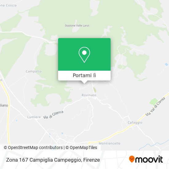 Mappa Zona 167 Campiglia Campeggio