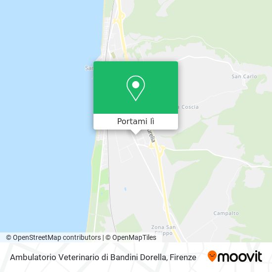 Mappa Ambulatorio Veterinario di Bandini Dorella