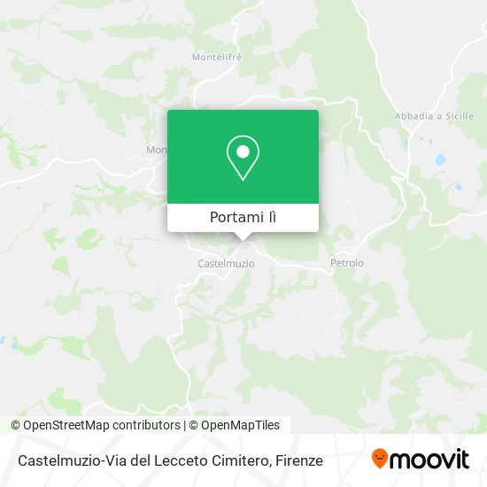 Mappa Castelmuzio-Via del Lecceto Cimitero