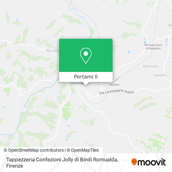 Mappa Tappezzeria Confezioni Jolly di Bindi Romualda