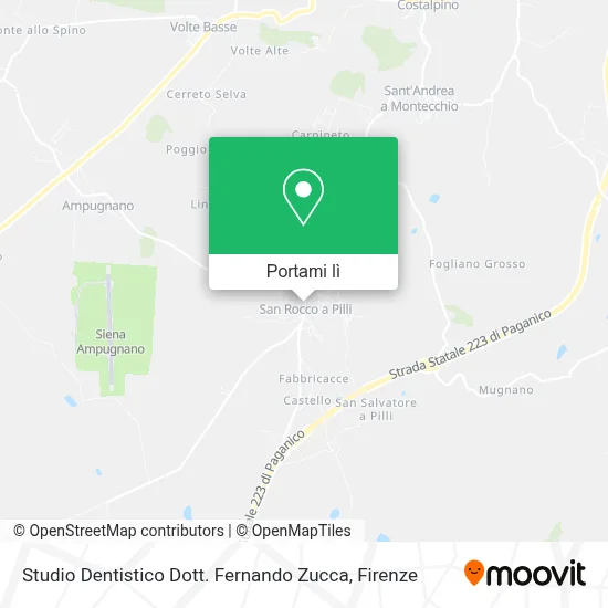 Mappa Studio Dentistico Dott. Fernando Zucca