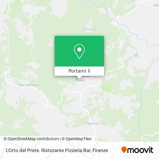 Mappa L'Orto del Prete. Ristorante Pizzeria Bar
