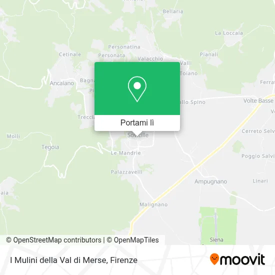 Mappa I Mulini della Val di Merse