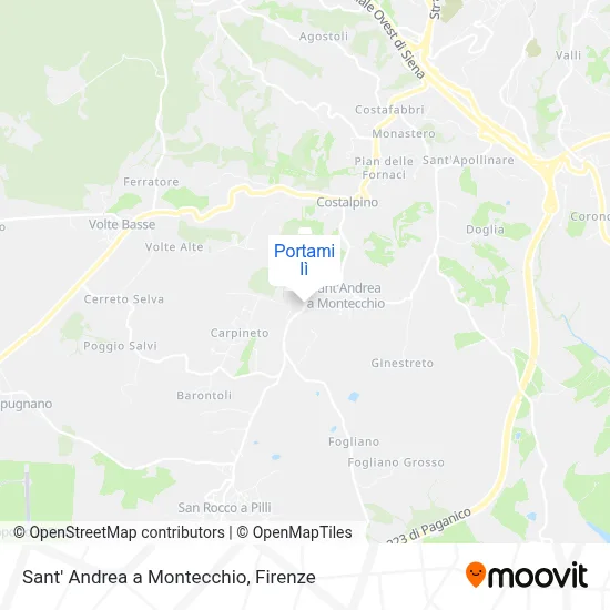 Mappa Sant' Andrea a Montecchio