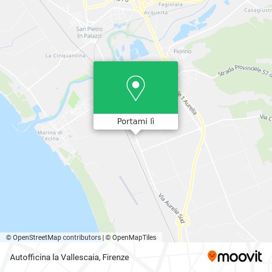 Mappa Autofficina la Vallescaia