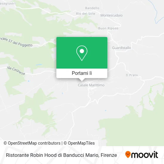 Mappa Ristorante Robin Hood di Banducci Mario