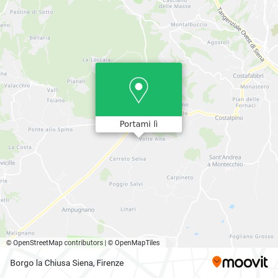 Mappa Borgo la Chiusa Siena