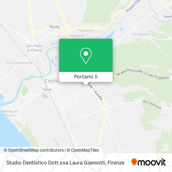 Mappa Studio Dentistico Dott.ssa Laura Giannotti