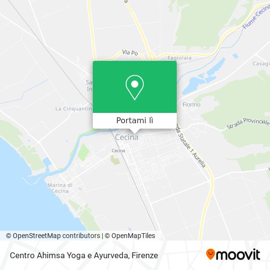 Mappa Centro Ahimsa Yoga e Ayurveda