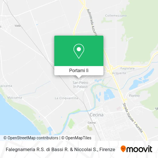 Mappa Falegnameria R.S. di Bassi R. & Niccolai S.