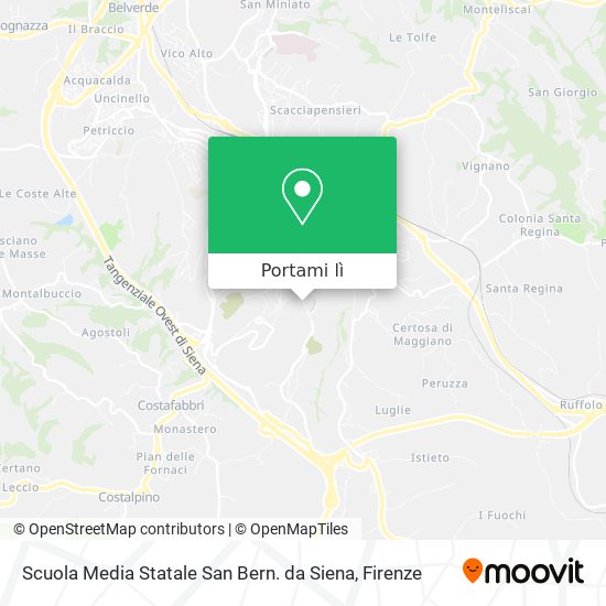 Mappa Scuola Media Statale San Bern. da Siena